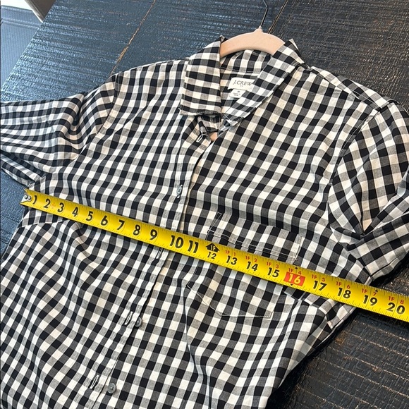 J. Crew Gingham Black White Button Down Shirt size Small - Picture 9 of 12